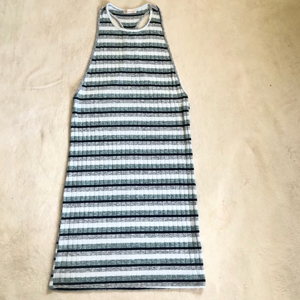 Striped Racerback body-con dress